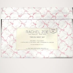 RACHEL ZOE PINK COQUETTE RIBBON BOWS
TWIN XL SHEET SET